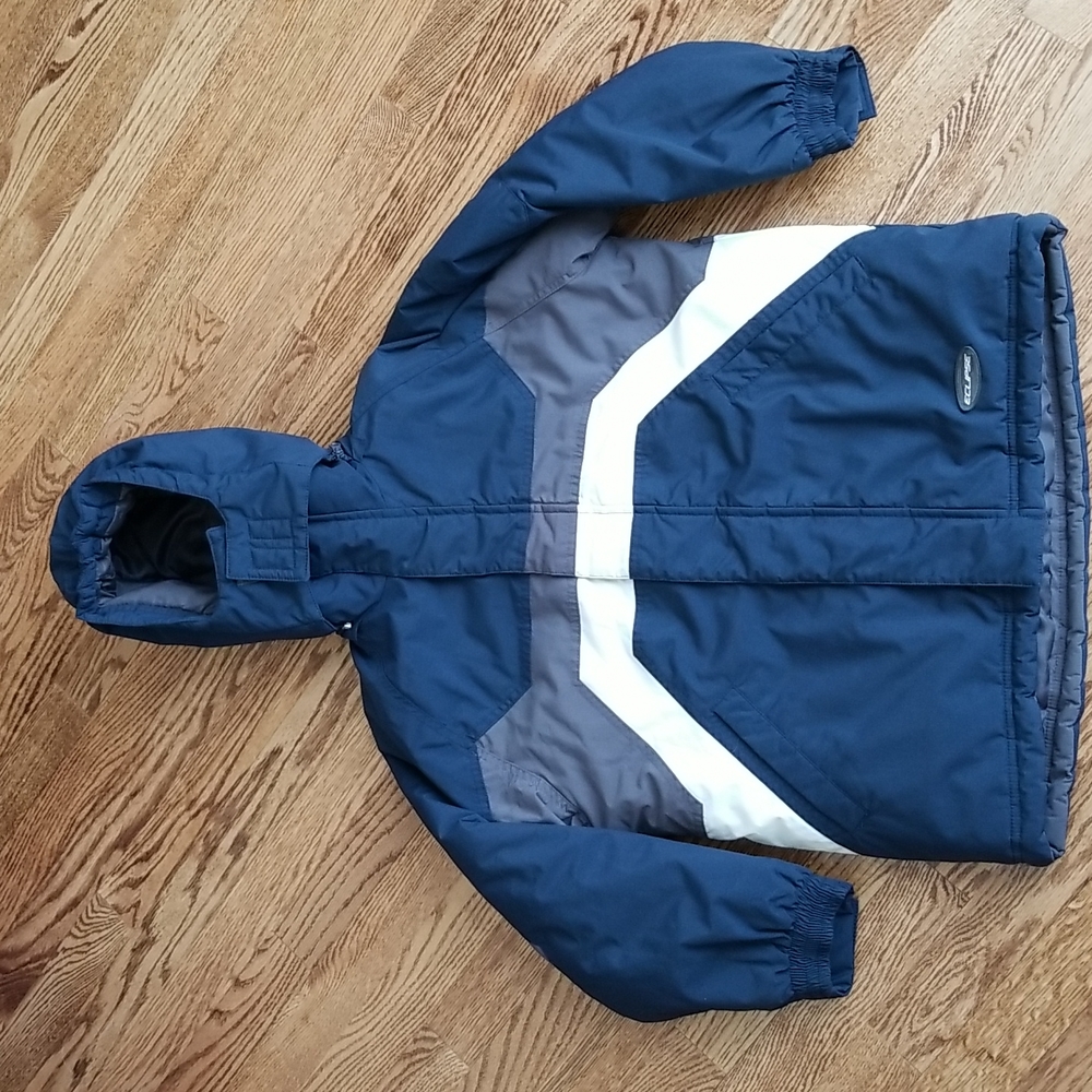 (S) Eclipse Youth Boy's Tricolor Winter Jacket Nylon Insulated Outdoor Cozy